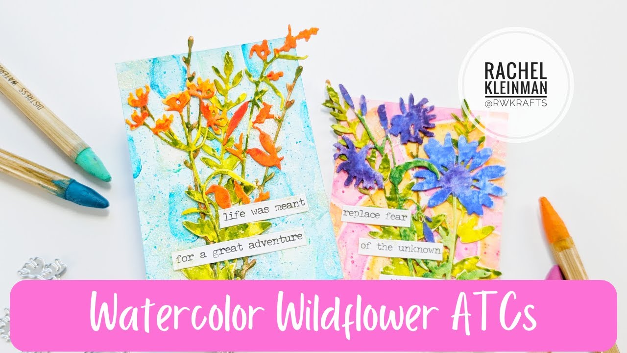 Mixed Media ATCs - Watercolor Wildflowers