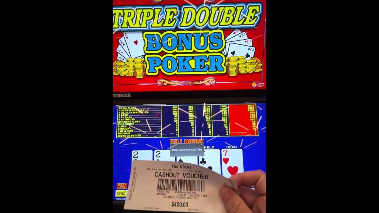 $50 Triple Double Video Poker Jackpot! Handpay Win Strat Las Vegas! 60 Hand Monster Casino Session!