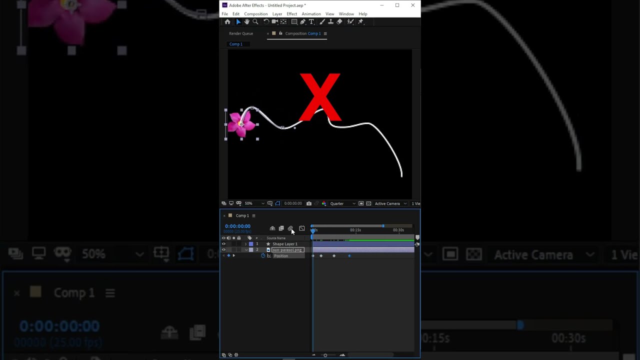 After effects shape path to motion path #shorts #viral #shortsvideo #aftereffectstutorial