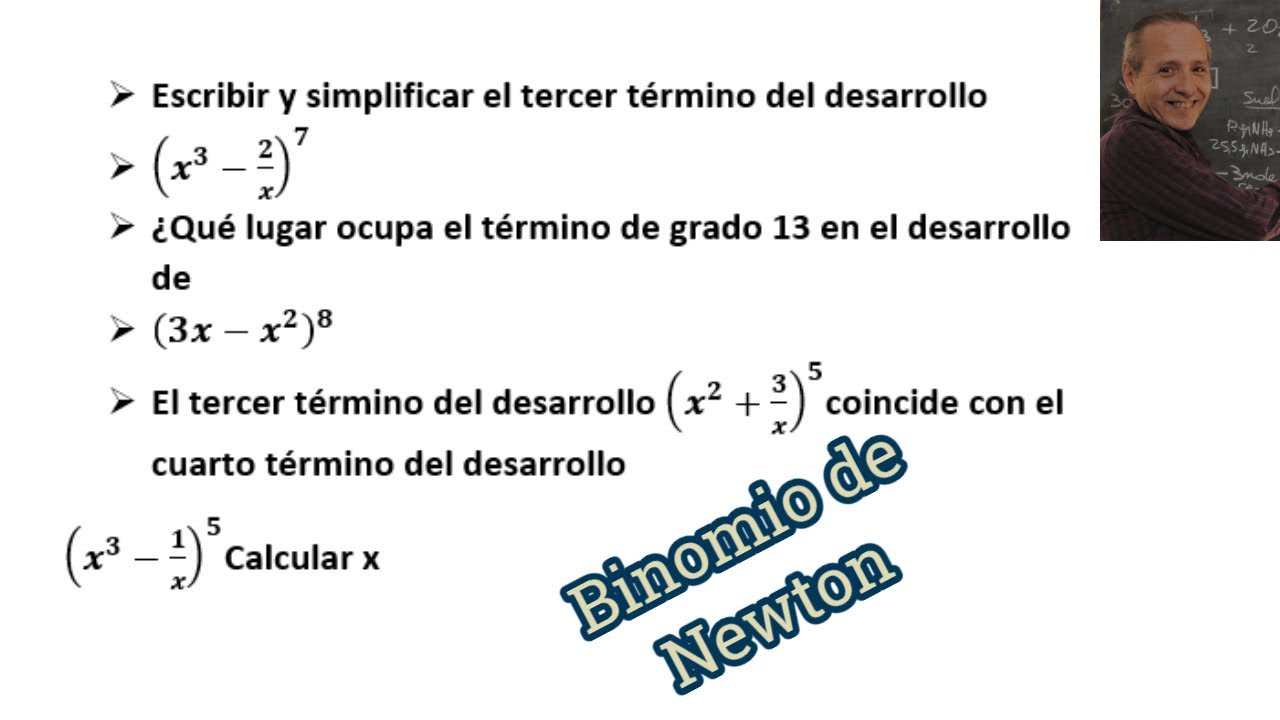 Binomio de Newton problemas de Aplicación