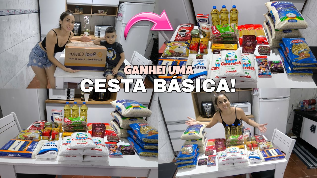 TUDO QUE VEM NA CESTA BÁSICA QUE GANHO! 🥹🙏🏻✨