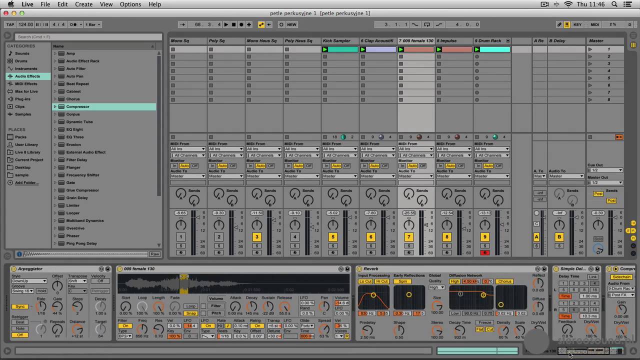 Ableton Live 9 Suite &ndash; tworzenie pętli perkusyjnych (fragment szkolenia)