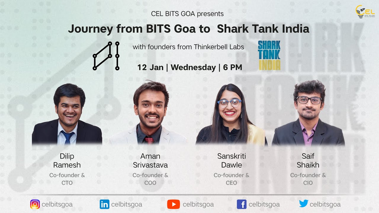 The Journey From BITS Goa to Shark Tank India | Thinkerbell labs