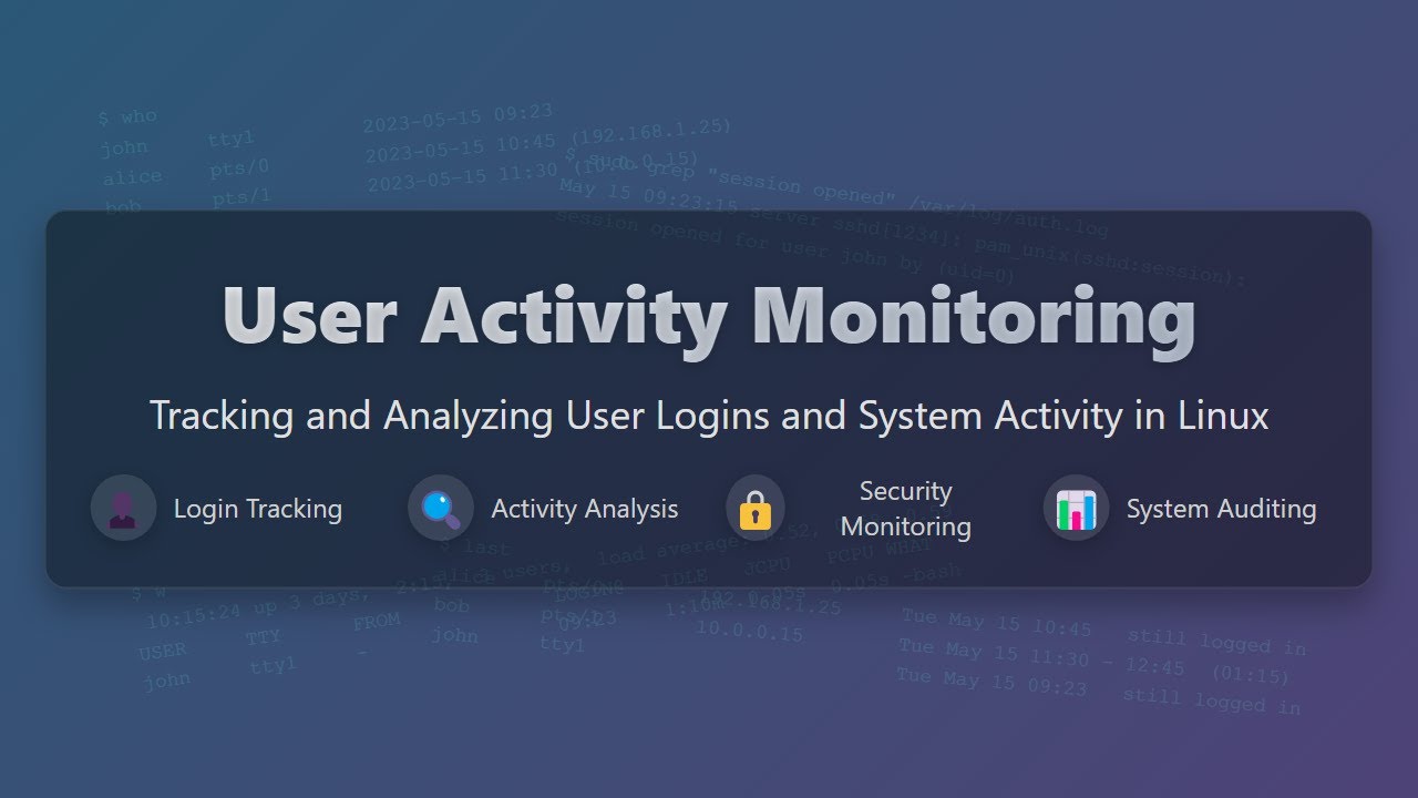 Linux User Activity Monitoring: Track Logins & System Security!