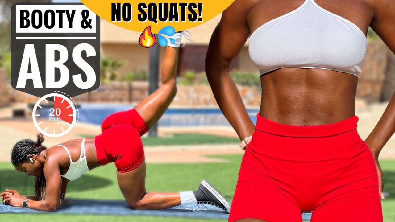 2 IN 1 - HEART SHAPED BOOTY🍑, VISIBLE ABS🔥In 20 Min On Floor, No Squats, No Equipments