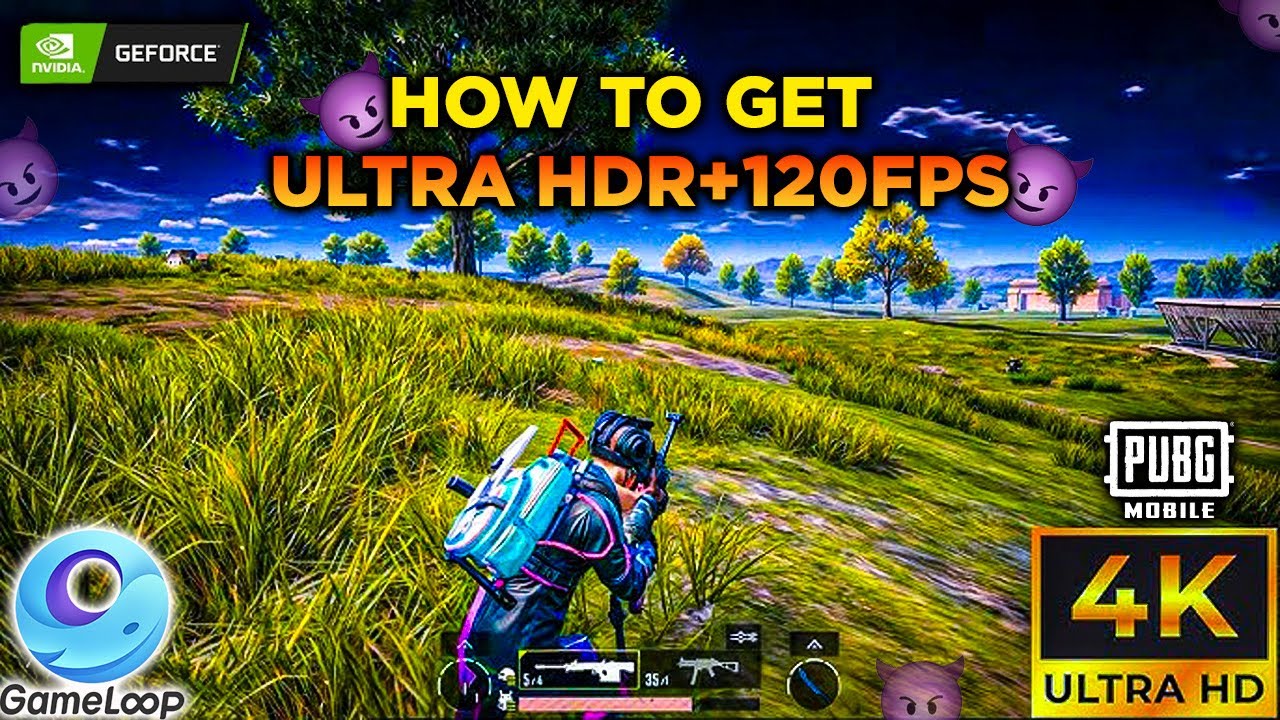 How To Get 4k ULTRA HDR+120 FPS Graphics In PUBG MOBILE | Gameloop 32bit U-HDR +120 fps | PUBGxALI