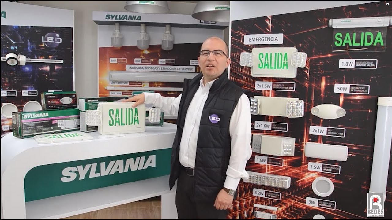 Redes Eléctricas ::: Luminaria LED emergencia doble spot aviso salida Sylvania