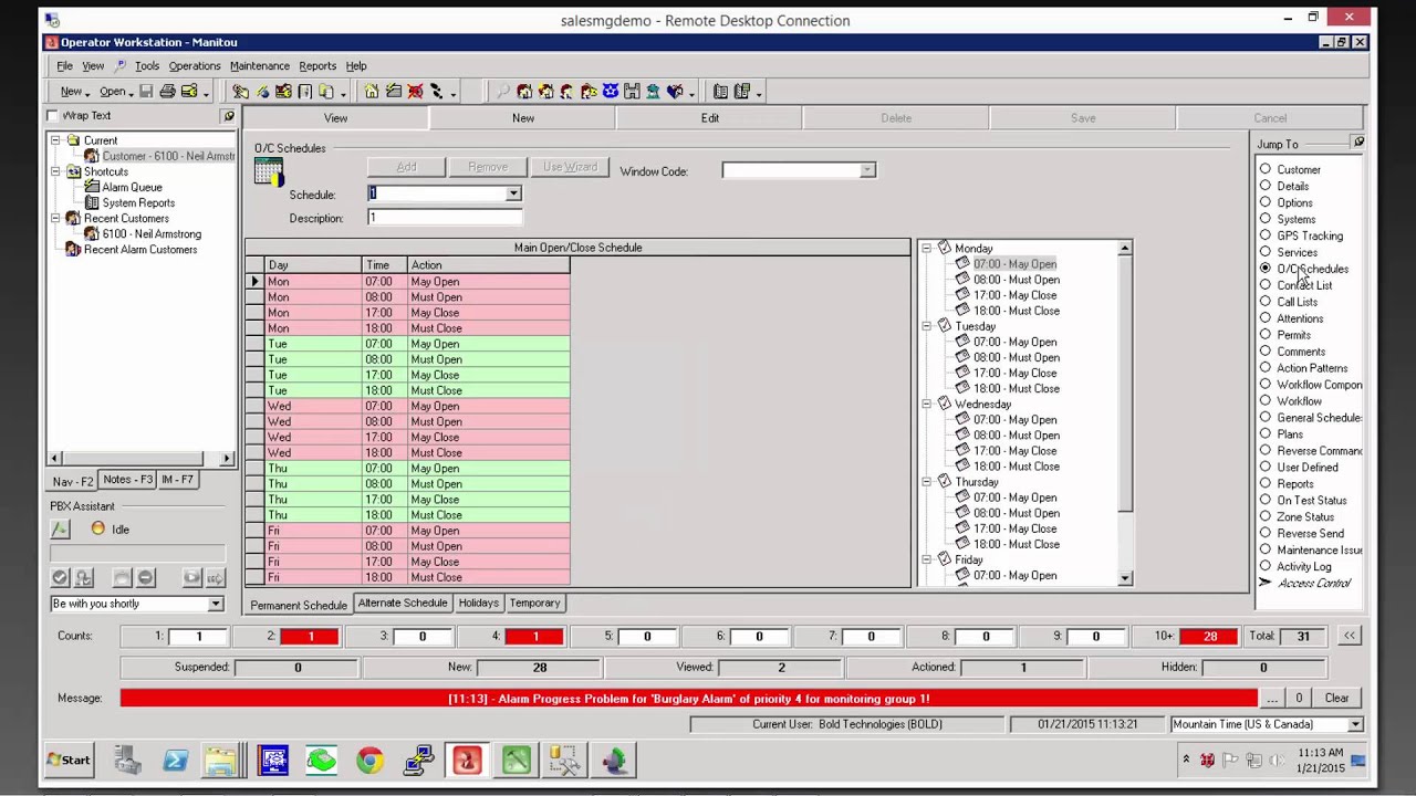 New Year Maintenance:  Part 1 - Alarm Monitoring Software