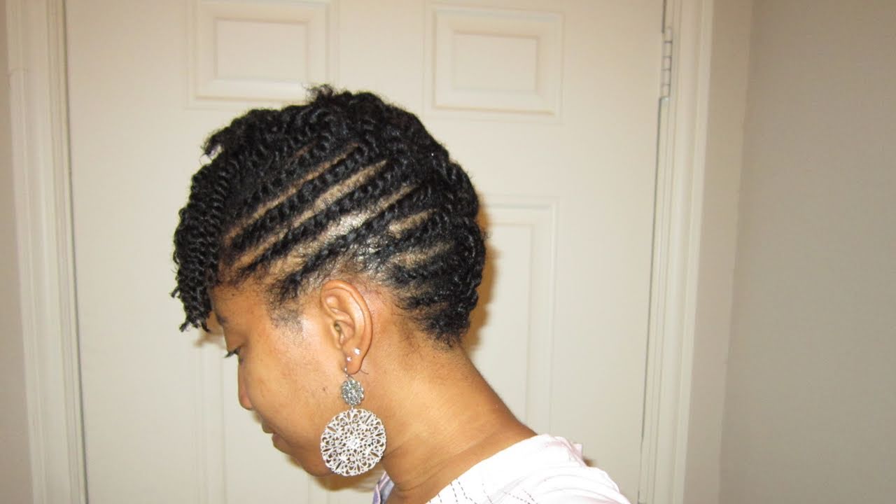 Flat Twist Up Do Hairstyle (Transitioning)