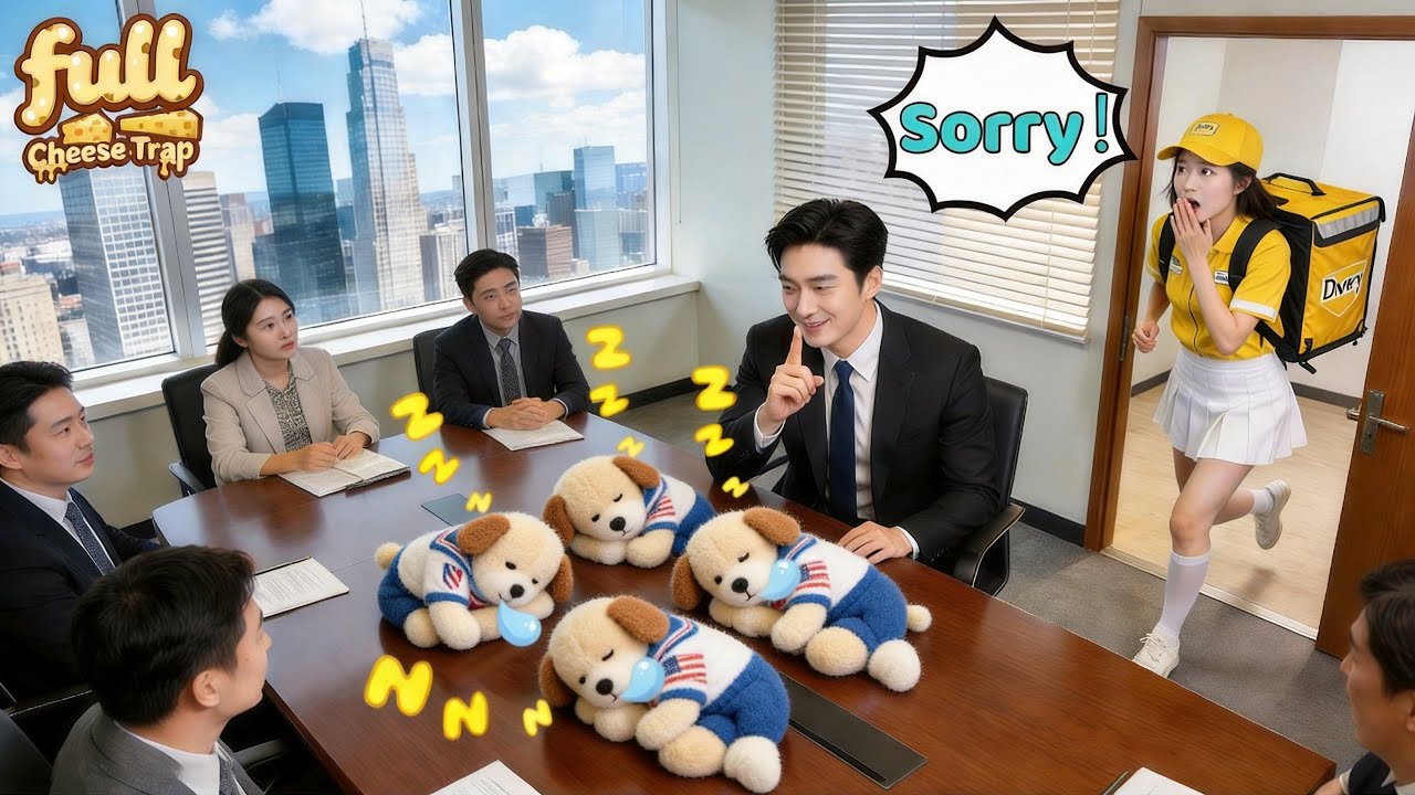 Poor delivery girl’s 4 kids slept in CEO’s meeting room—he found they were his & took them home!