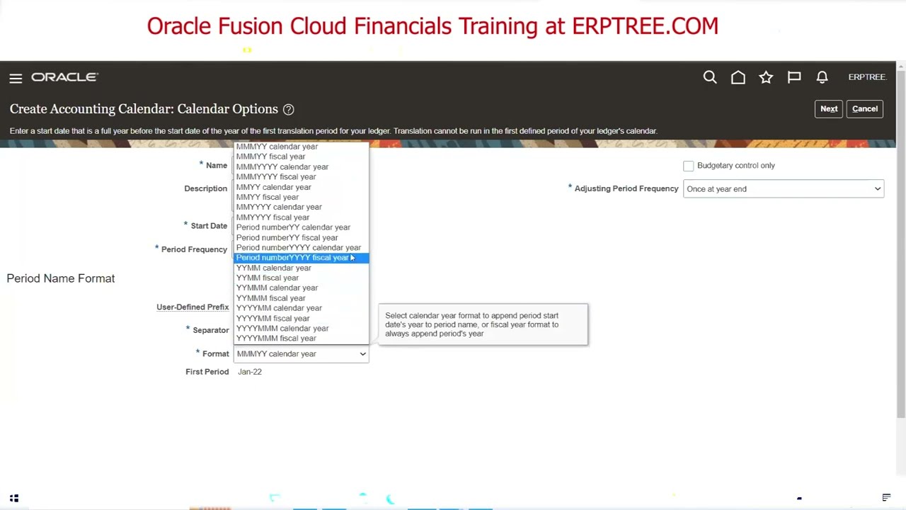 Oracle Fusion Financials Training | Accounting Calendar & Chart of Accounts | 5th Session