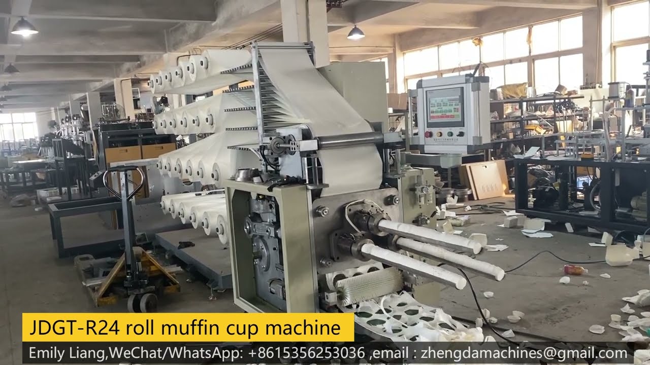 JDGT R24 roll paper cake cup machine ,automatic muffin cake cup forming machine ( Roll )
