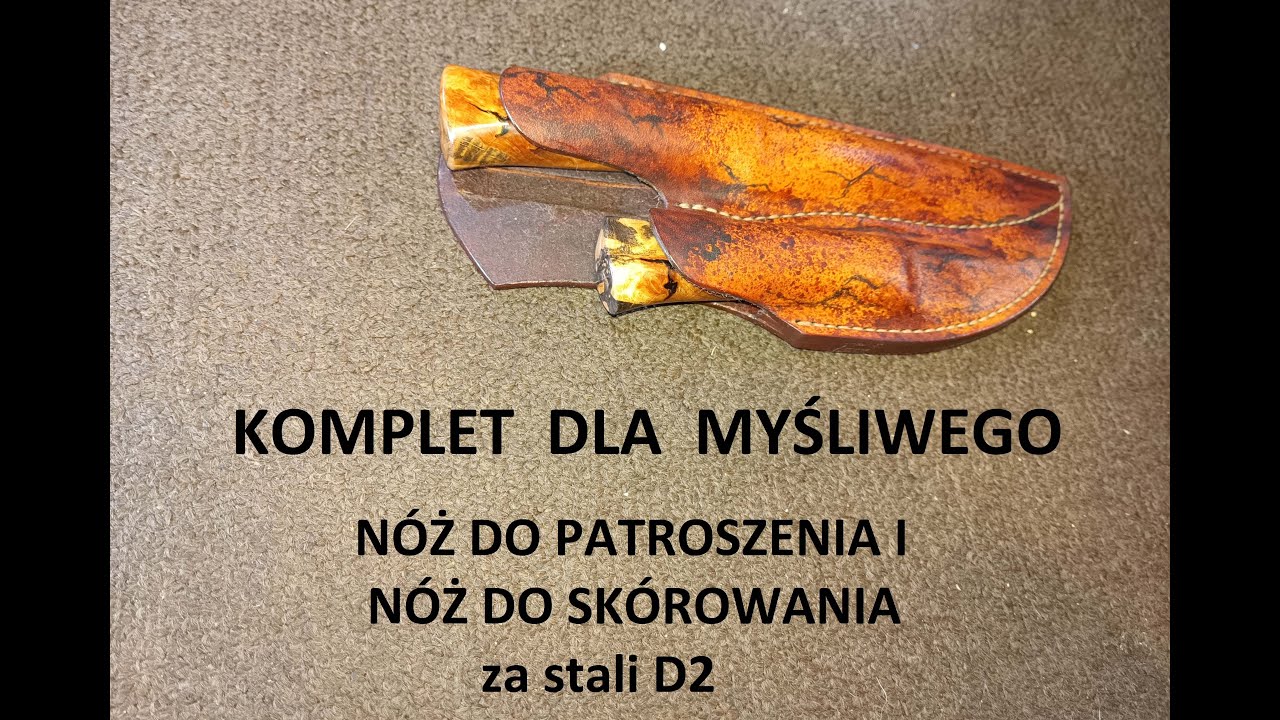 komplet noży  myśliwskich ze stali K110