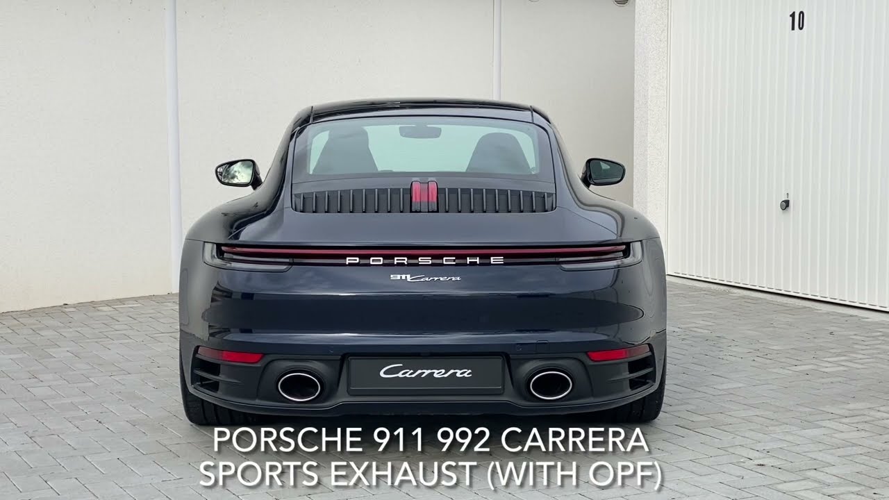 Porsche 911 992 Carrera Base Exhaust vs. Sports Exhaust - Cold Start and Revs. EU Model