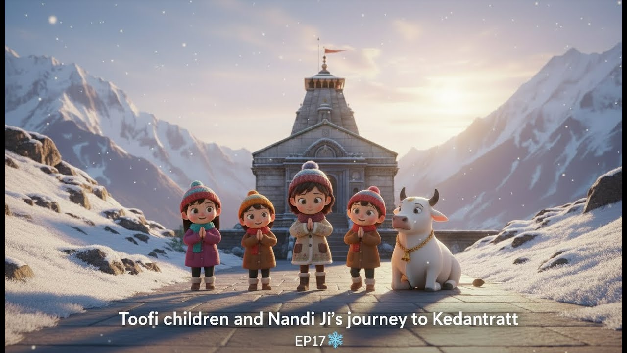 Toofi, Bachche aur Nandi Ji ki Kedarnath Yatra | Cute Devotional Story for Kids 🕉️ EP17