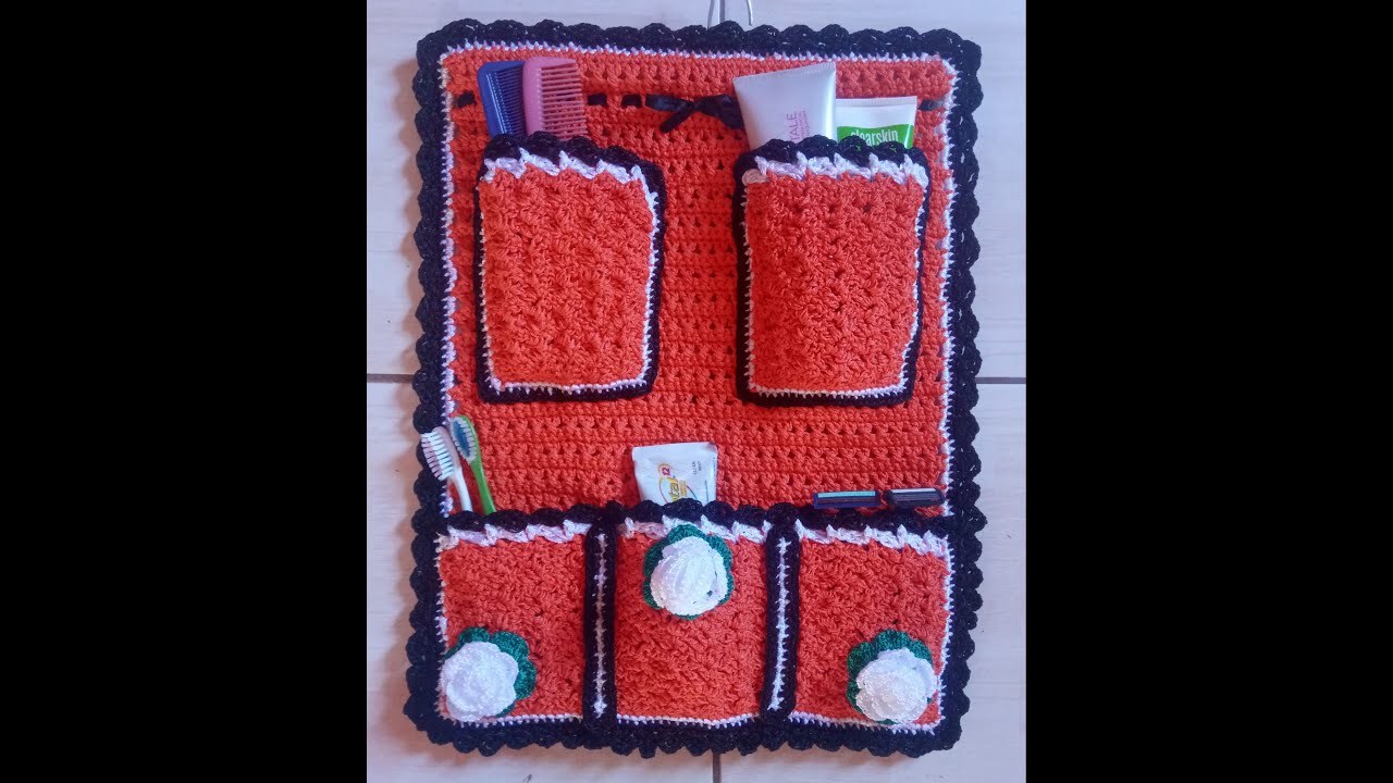 Porta Treco  para Banheiro em Croche