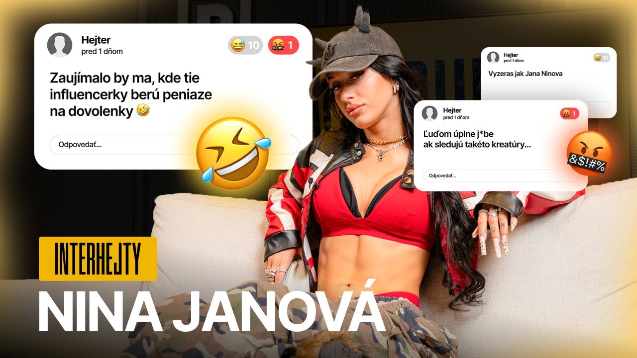 Nina Janová vs. HEJTERI: Si pohoršená, lebo máš OF a nezarábaš (INTERHEJTY)