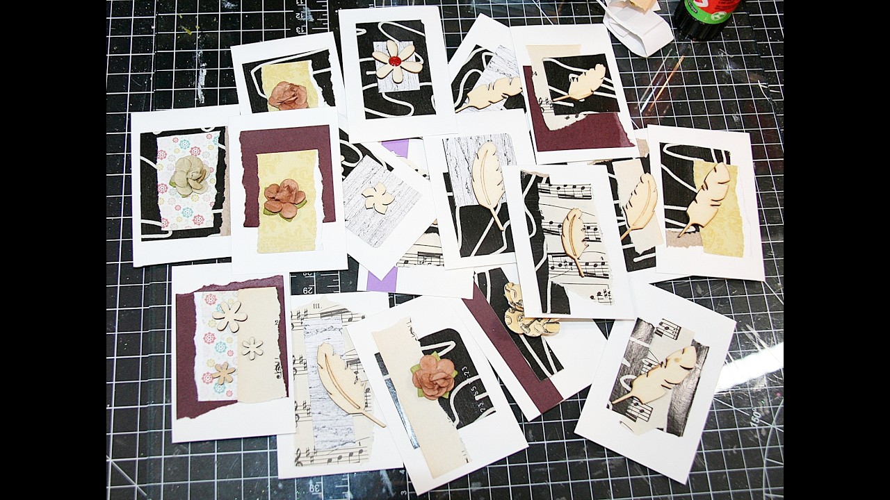 Making mini cards for Etsy video 262