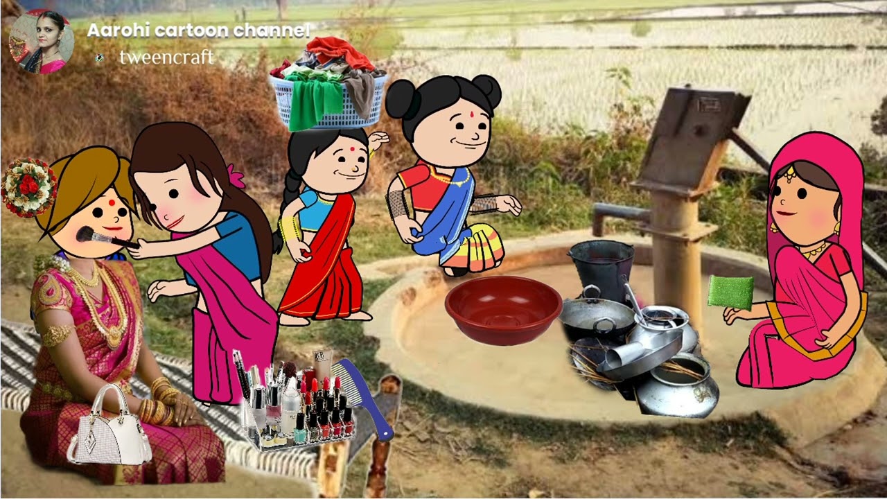 बड़की जीजी भाई बनवारी के लिए तैयार #aarohicartoonchannel