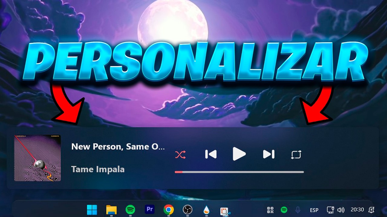 Cómo INSTALAR un WIDGET de MÚSICA en Windows🖌️🎨 | Rainmeter + Diseño Transparente Elegante