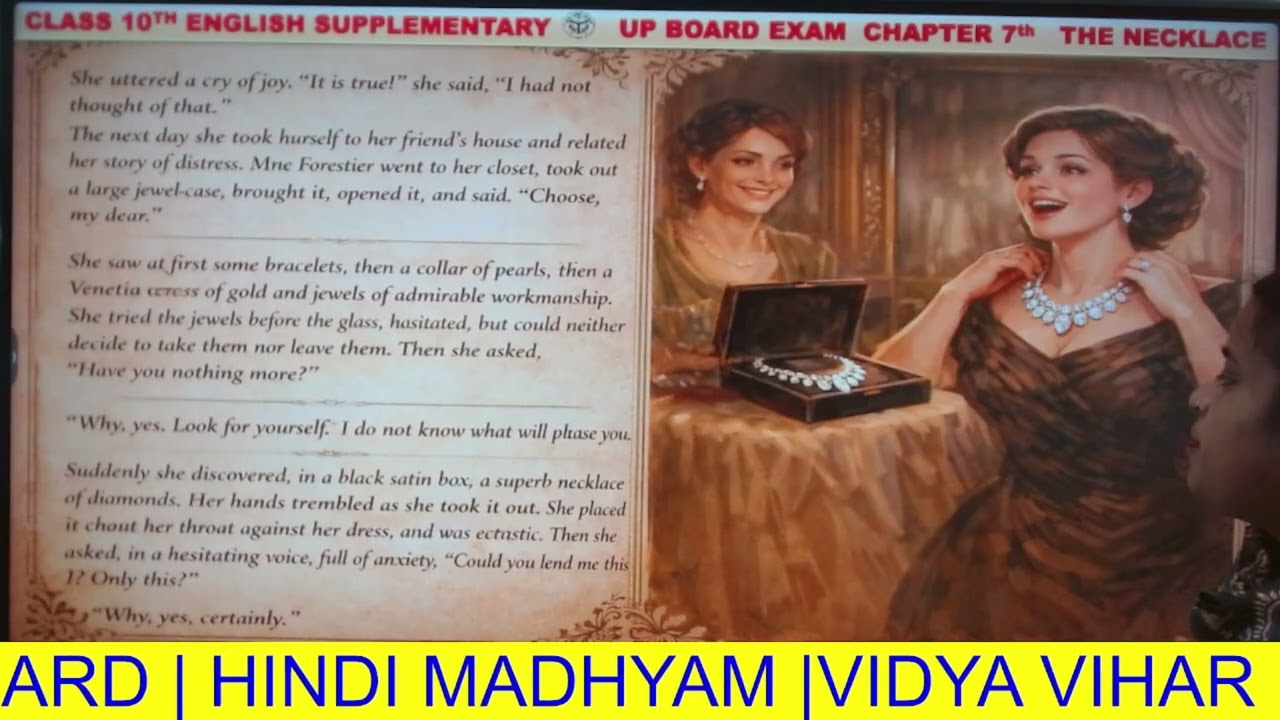 THE NECKLACE | English L-28 | Class-10 | Hindi Medium | NCERT