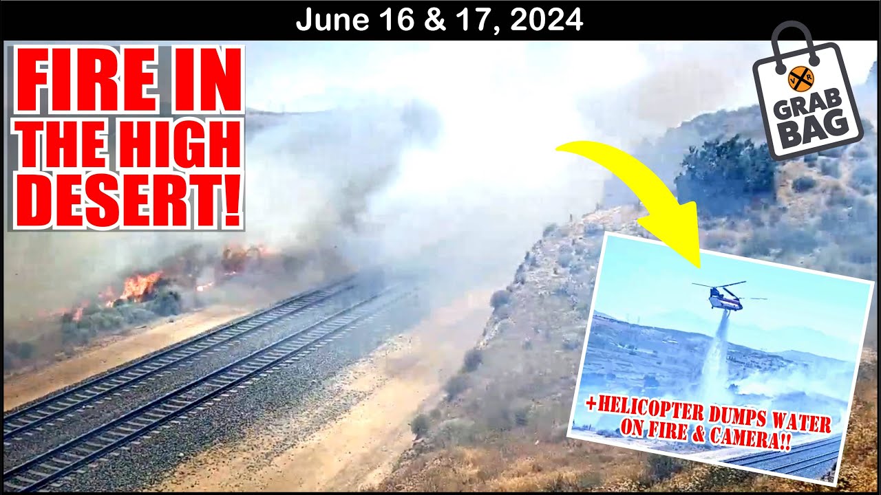 FIRE IN THE HIGH DESERT! HELICOPTER DUMPS WATER ON FIRE & CAMERA, BEATLES’ WALK, SPIRIT OF RAVENNA