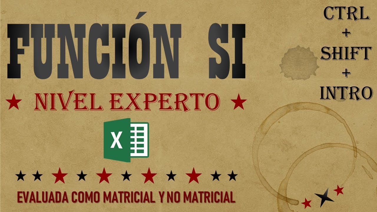 Fórmula matricial y no matricial con la Función SI en Excel
