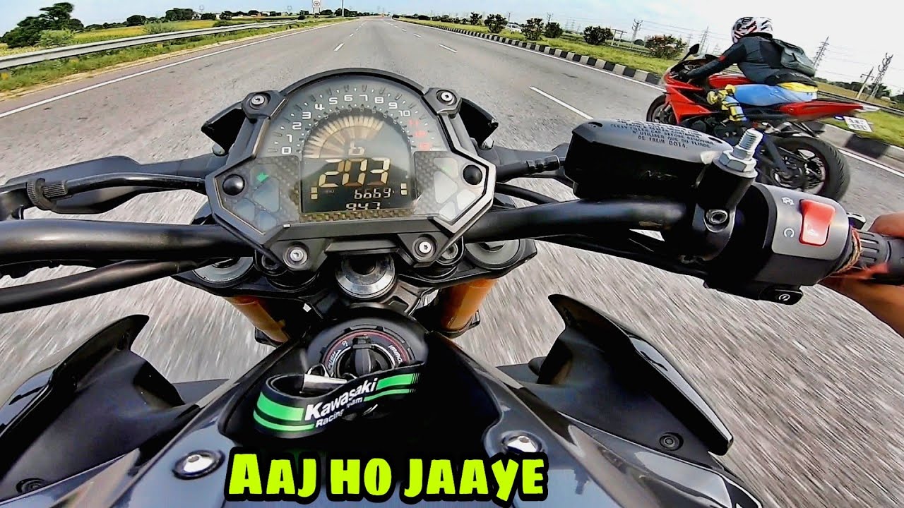 Daytona 675 vs Z900 race || Superloud Flyby