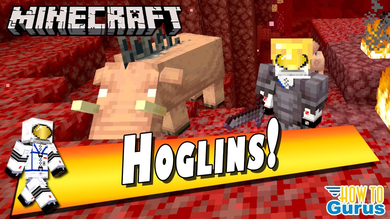 Everything about the New HOGLIN Hostile Mob - Food and Leather in the Minecraft Nether!