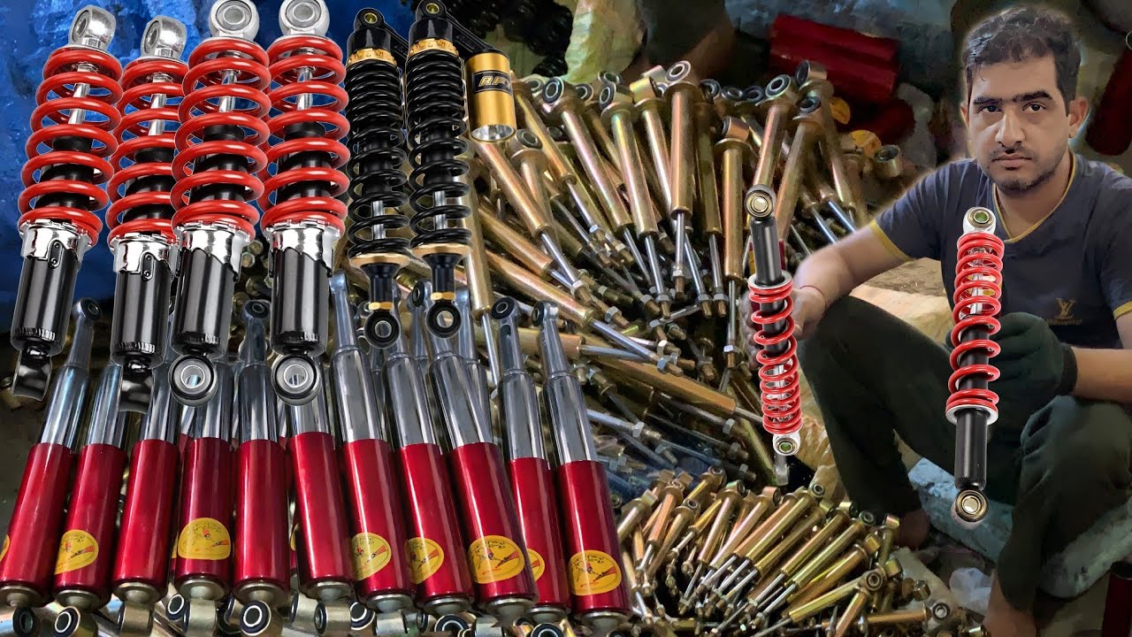 How Motorcycle Rear Shock Absorbers are Made || How Motorbike shock Absorber Manufactured in Factory