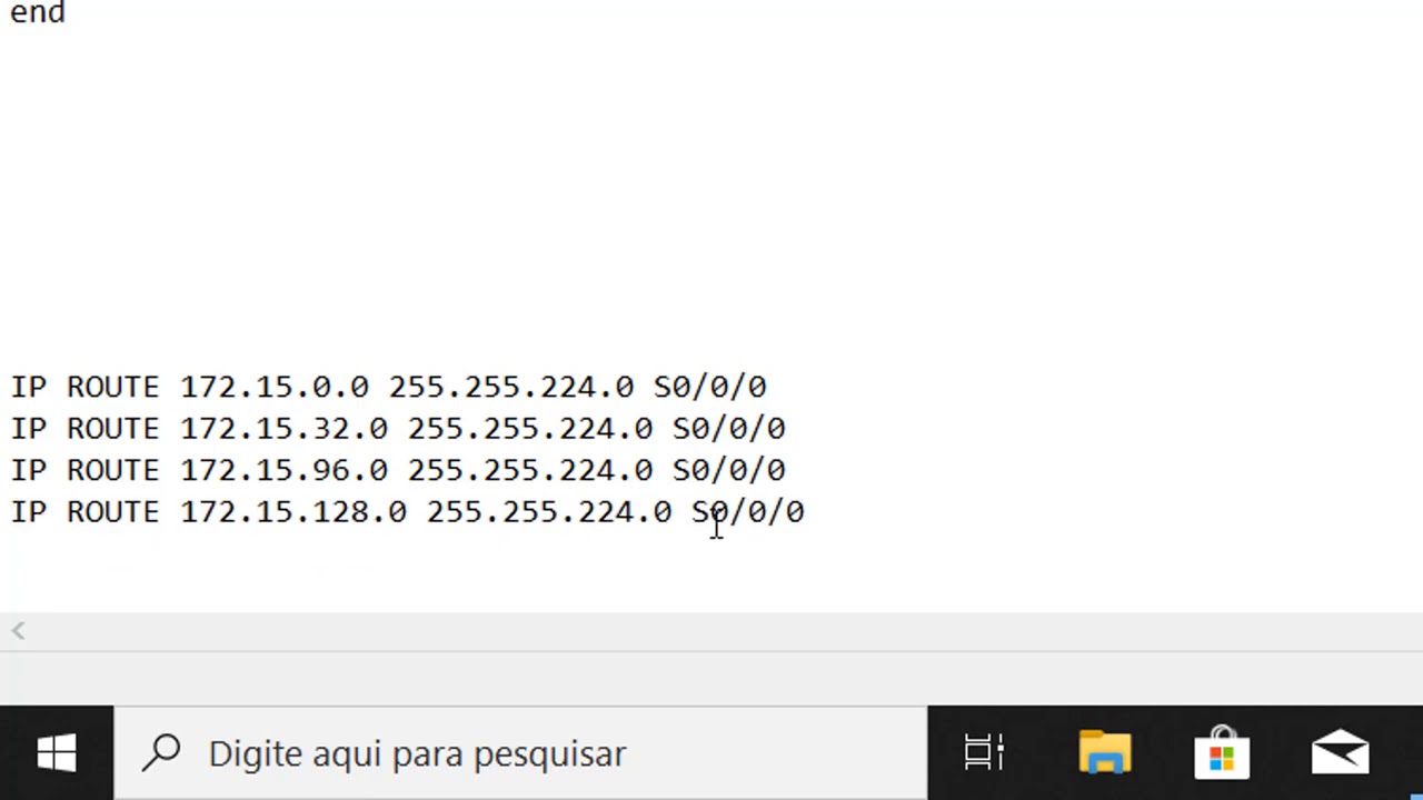 Aula 21 - Cisco Packet Tracer  - Cálculo de Sub-Rede e Rotas  - Configuração de Rotas nas Filiais M1