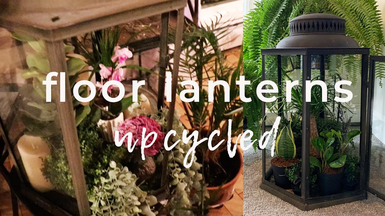 DIY Terrarium // Upcycled Floor Lanterns // Trash to Treasure