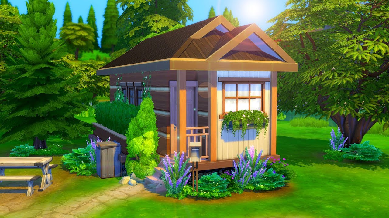 RUSTIC TINY HOME // Sims 4 Speed Build