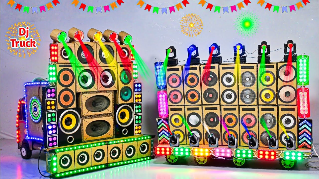Navratri Durga Puja Special Murti Visarjan Mini Dj Truck Setup Loading | Mini Sharpy Light Dj
