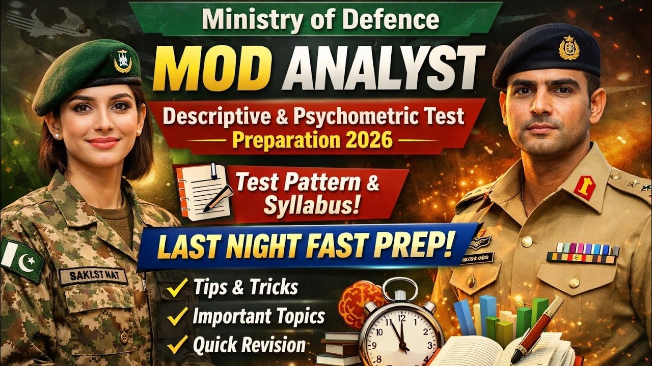 MOD Analyst Descriptive & Psychometric Test| Pattern, Syllabus & Last Night Preparation 🔥