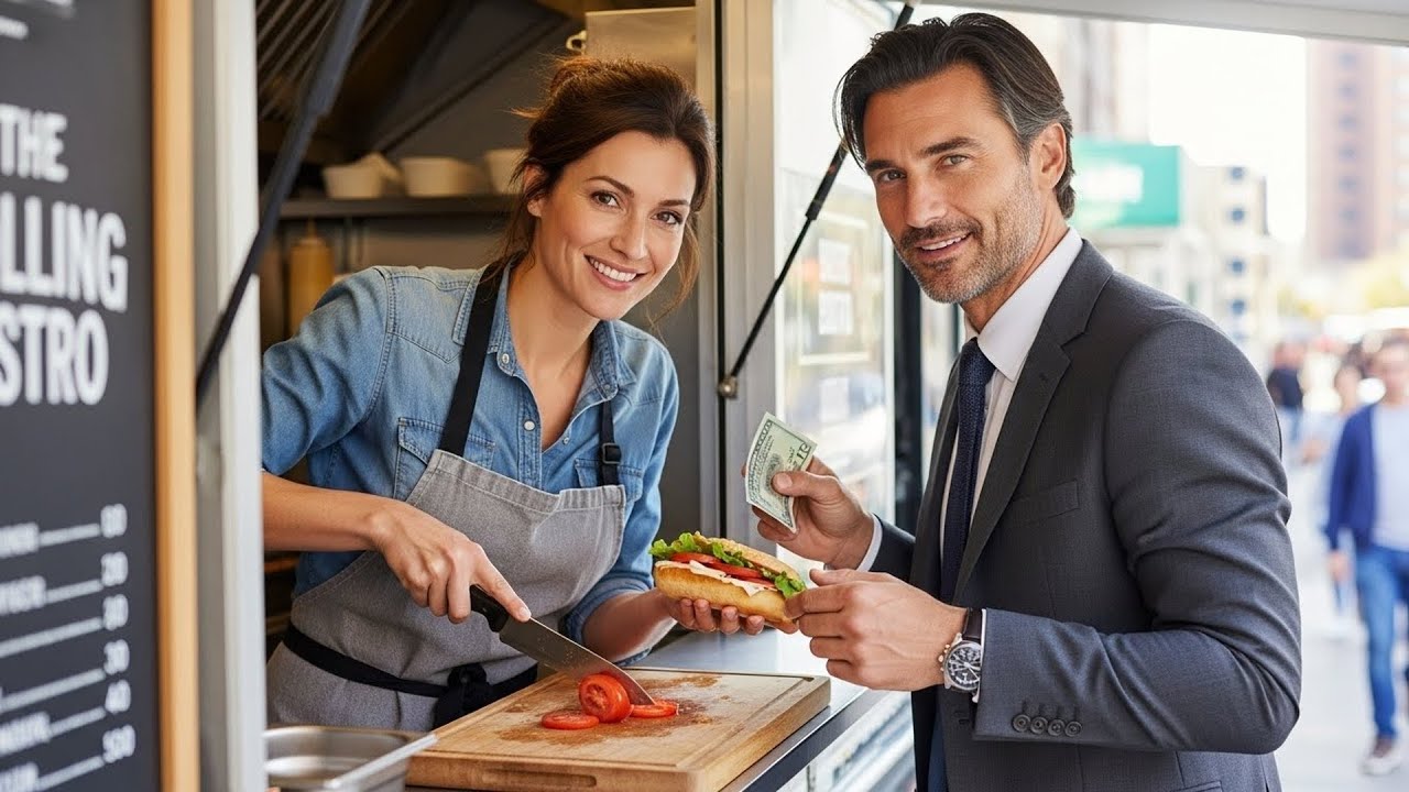 Billionaire Orders Lunch From Her Food Truck Daily, Never Thought The Vendor Would Be The One