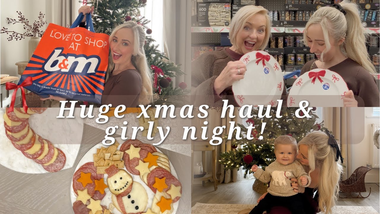 HUGE B&M CHRISTMAS SHOP & HAUL | DUPES | BARGAINS | Traditional reds | Nostalgic | Girls night