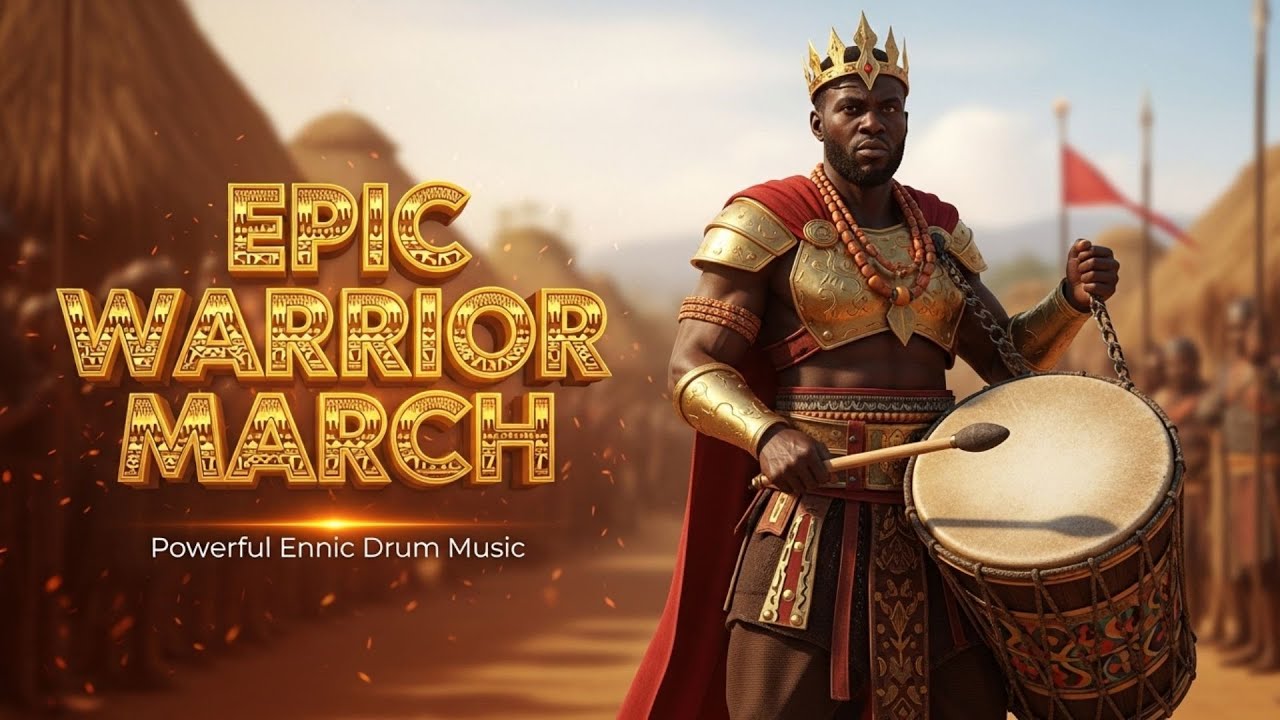 Epic African Warrior March 🥁⚔️ | Powerful World Ethnic Drum Music for Focus & Motivation
