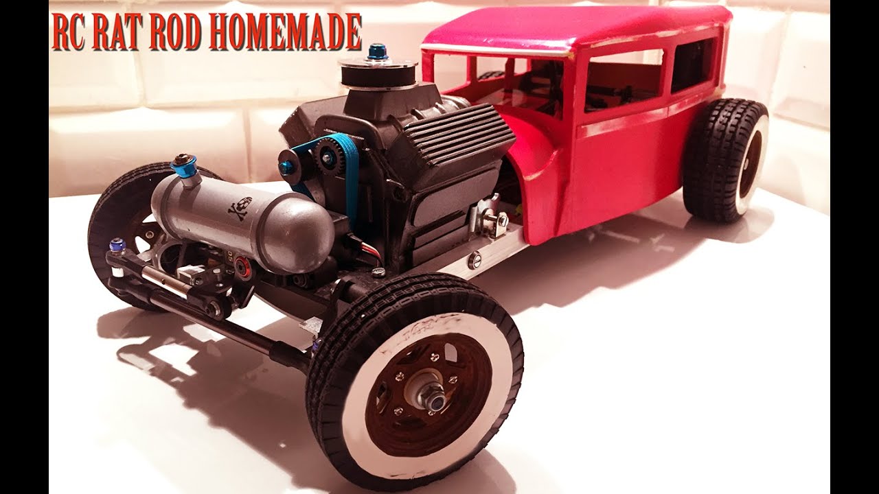 RC CAR - RAT ROD RWD HOMEMADE 1/10 [PART 3/5] V8 ENGINE