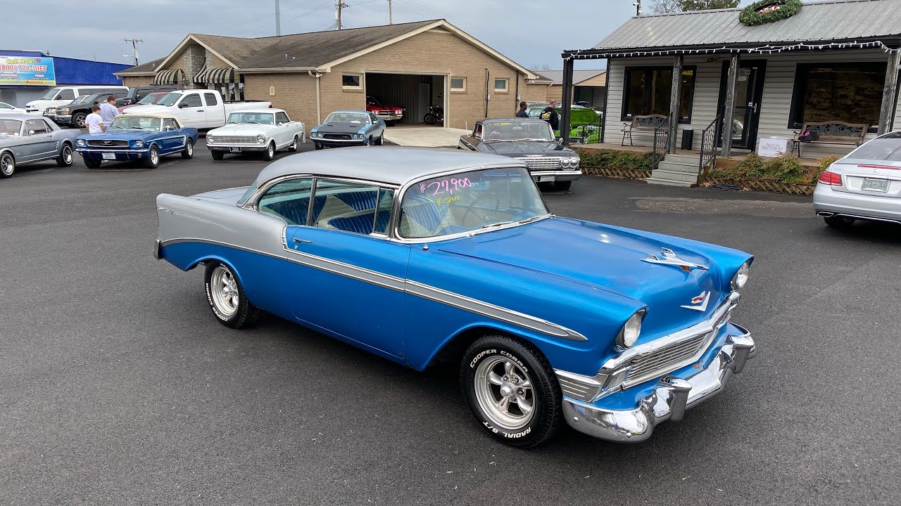 Тест-драйв Chevrolet Bel Air Hardtop 1956 года, 4-ступенчатая коробка передач, ПРОДАН за 27 900 д...