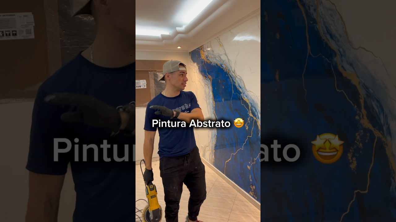 NÃO PULE ESSE VÍDEO? 😳 Veja essa Pintura de Efeito Mármore Abstrato 💙