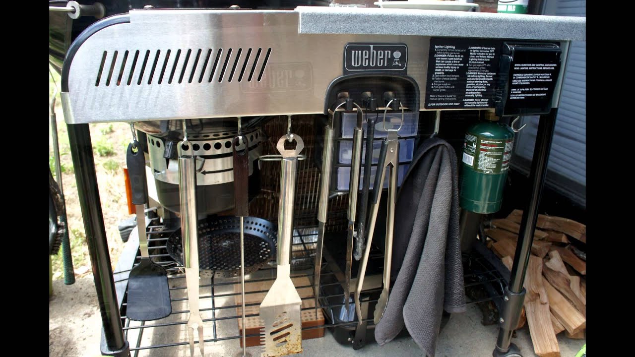 Weber Performer Charcoal Grill Modifications (with Craycort Cast Iron Grate)