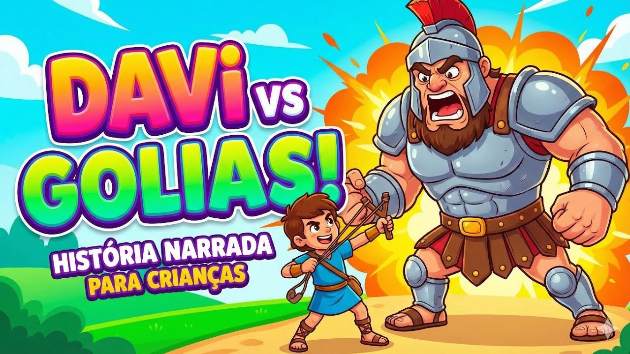 A História de Davi e Golias para Crianças – Super Narrada e Divertida! Biblinhos kids 
