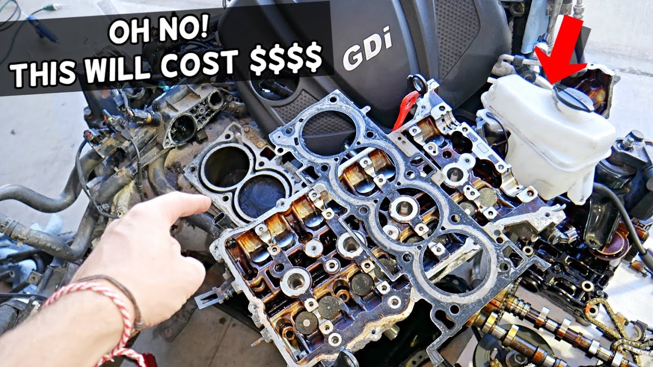 BUBBLES IN COOLANT TANK, PRESSURE COOLANT HOSE HYUNDAI KIA GDI 1.6 2.0 2.4 2.5