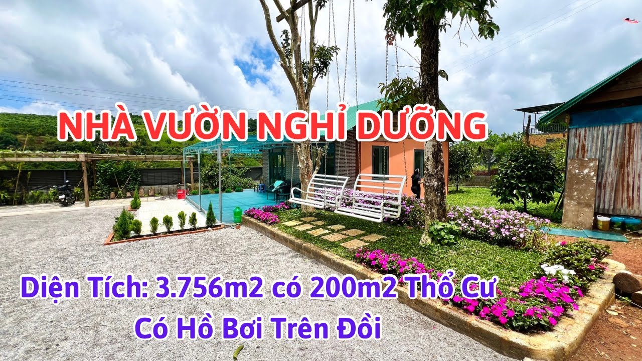 🔴(579) Khu Nghỉ Dưỡng Gia Đình Có Hồ Bơi, Thổ Cư | Bất Động Sản Bảo Lộc