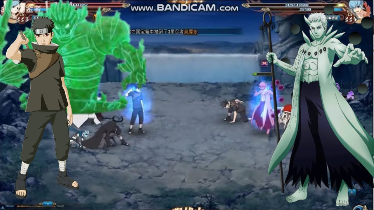 Naruto Online - Obito 10 tails vs Shisui Susanoo [CN Space Time]