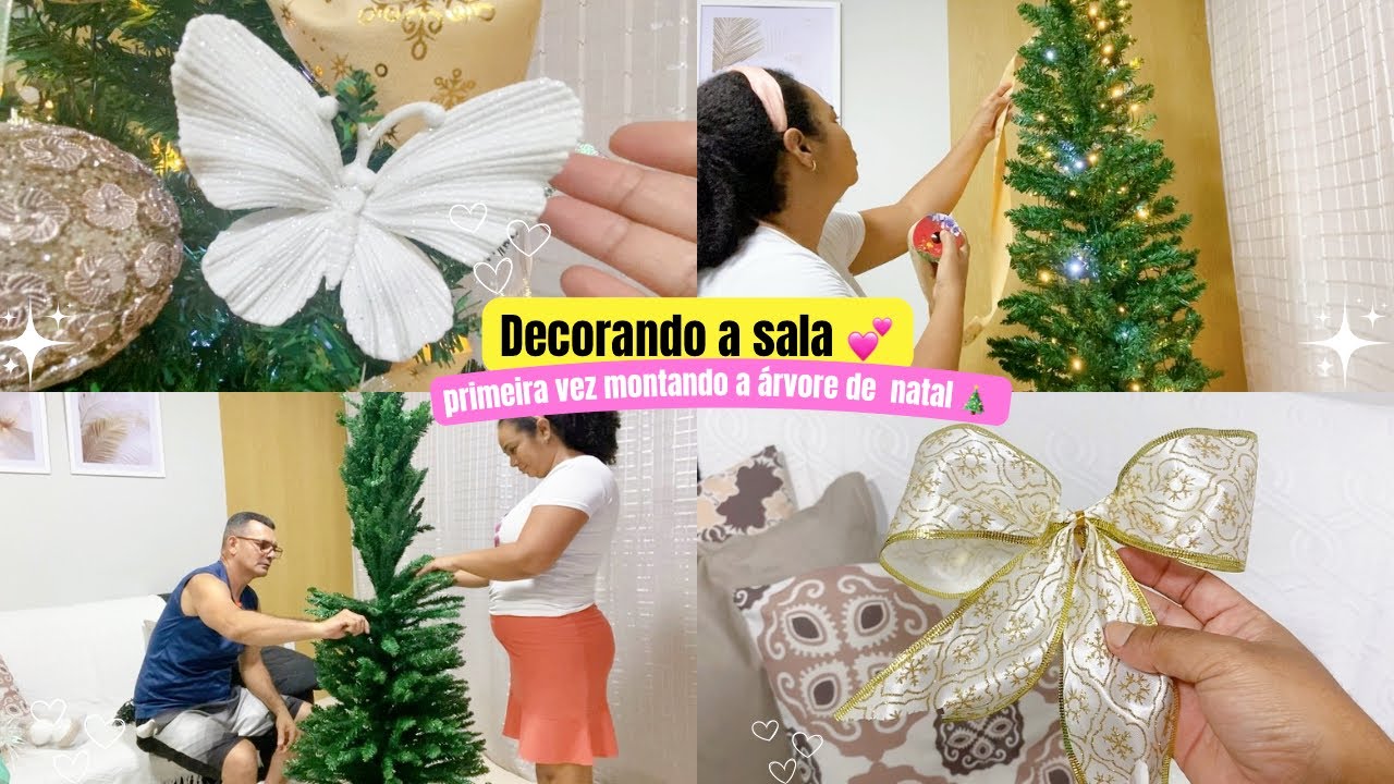 ✨Nova decoração da sala | Montamos nossa primeira árvore de Natal 🎄 ficou linda 🥰