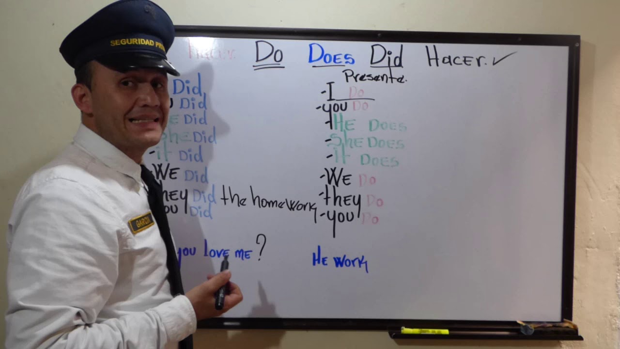 DO, DOES Y DID COMO VERBO Y COMO AUXILIAR.