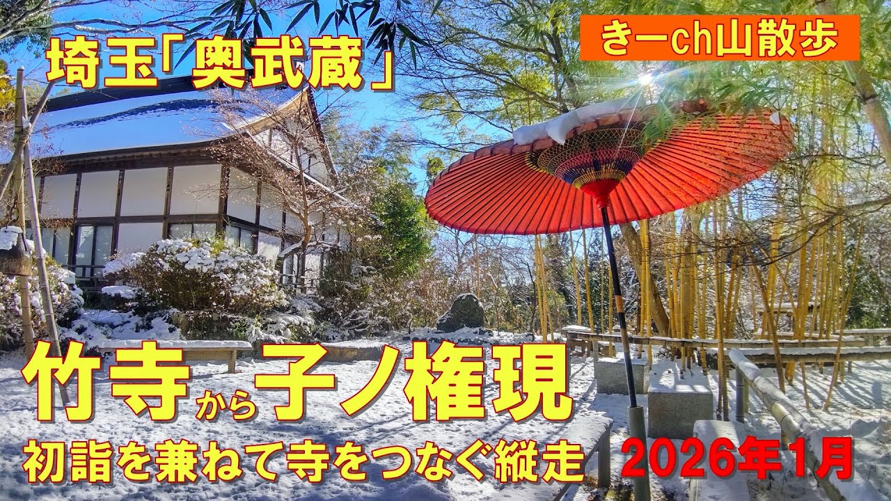 2026年初登山！【竹寺から子ノ権現】埼玉県・奥武蔵ハイキング