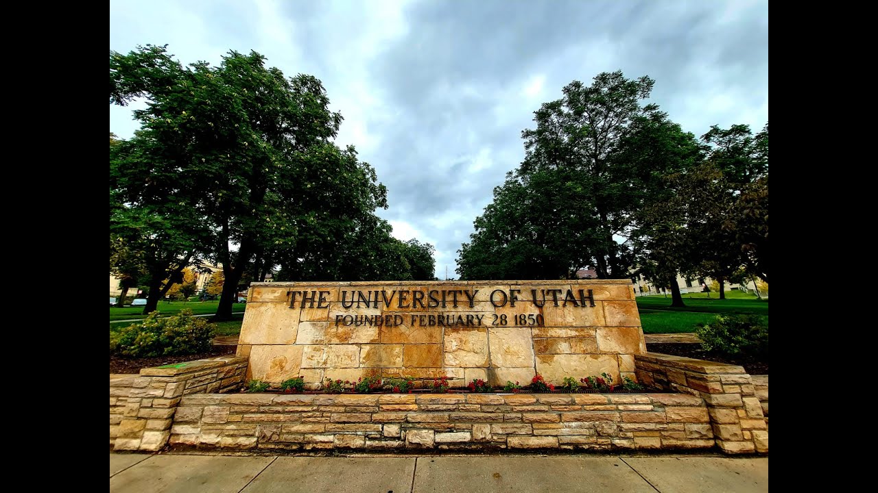A Rainy Day Walking Inside The University of Utah Campus